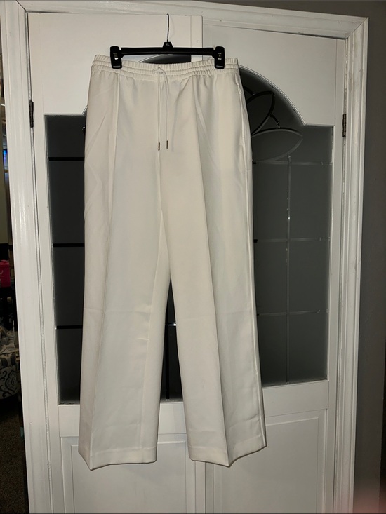 Athleta Pants - Athleta White Elastic-Waist Dress Trousers